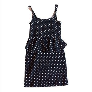Black and white polka dot dress